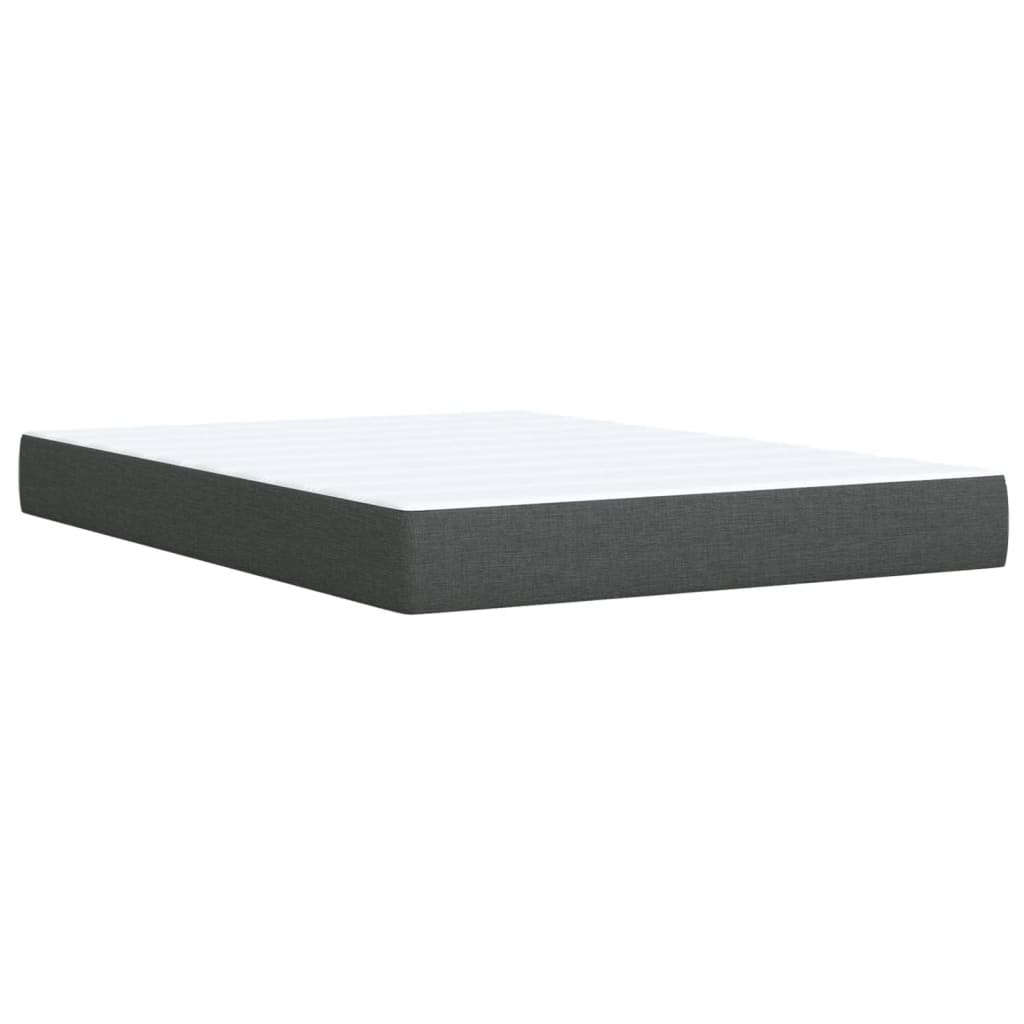 Sommier à lattes de lit avec matelas Gris foncé 160x200cm Tissu - XIOS