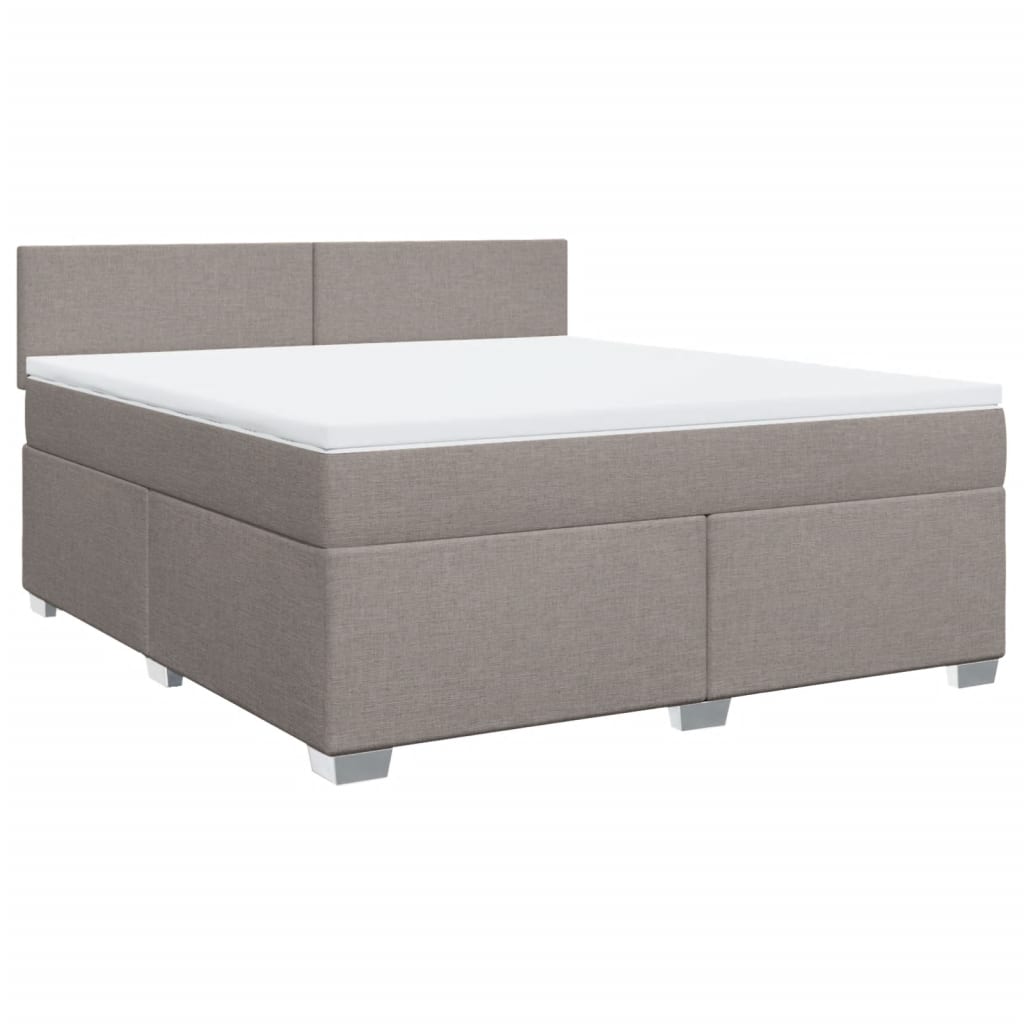 Sommier à lattes de lit avec matelas Taupe 180x200 cm Tissu - XIOS