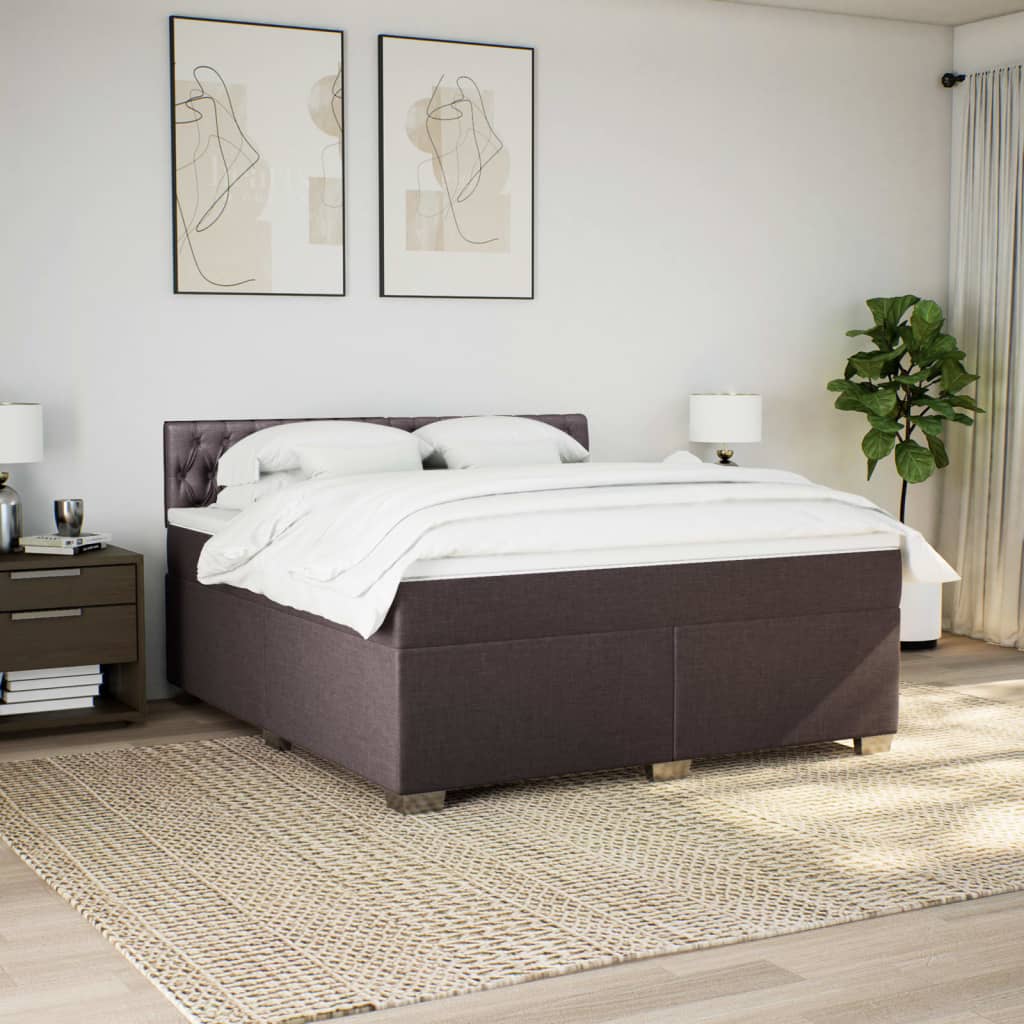 Sommier à lattes de lit avec matelas Marron foncé 180x200 cm - XIOS