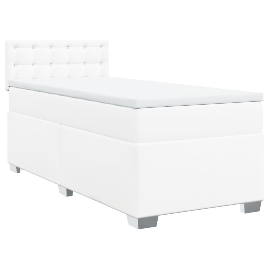 Sommier à lattes de lit avec matelas Blanc 80x200 cm Similicuir - XIOS