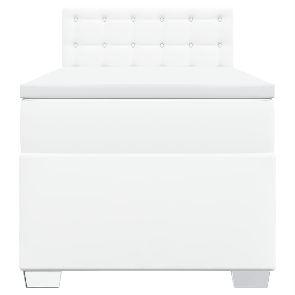 Sommier à lattes de lit avec matelas Blanc 80x200 cm Similicuir - XIOS