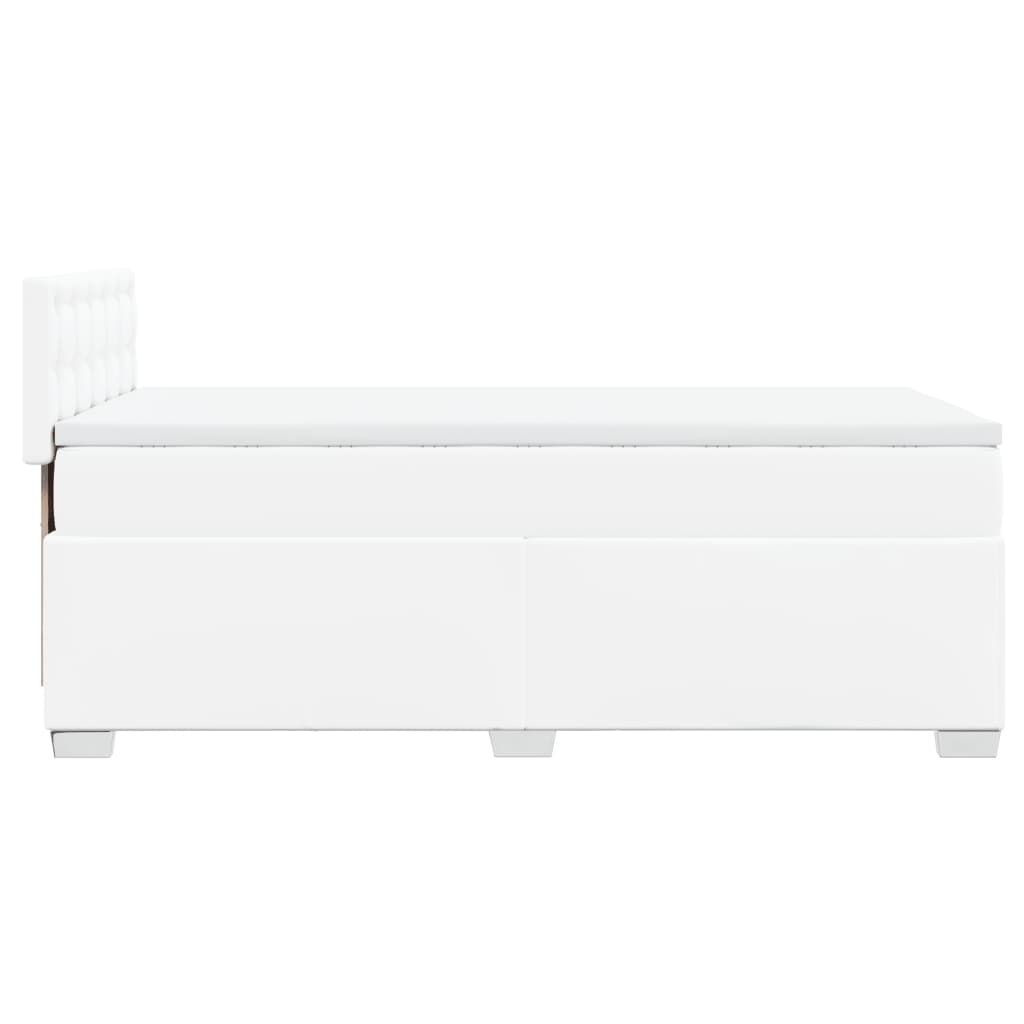 Sommier à lattes de lit avec matelas Blanc 80x200 cm Similicuir - XIOS