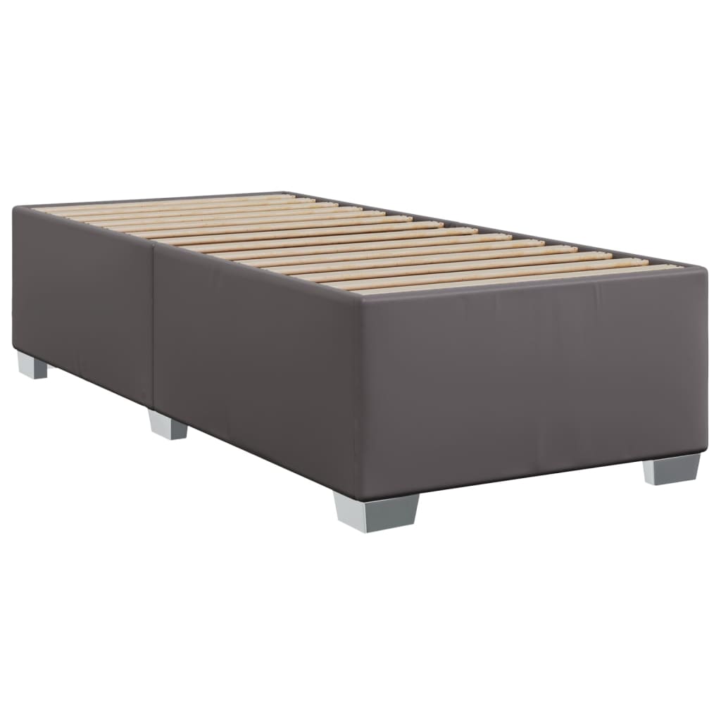 Sommier à lattes de lit avec matelas Gris 80x200 cm Similicuir - XIOS
