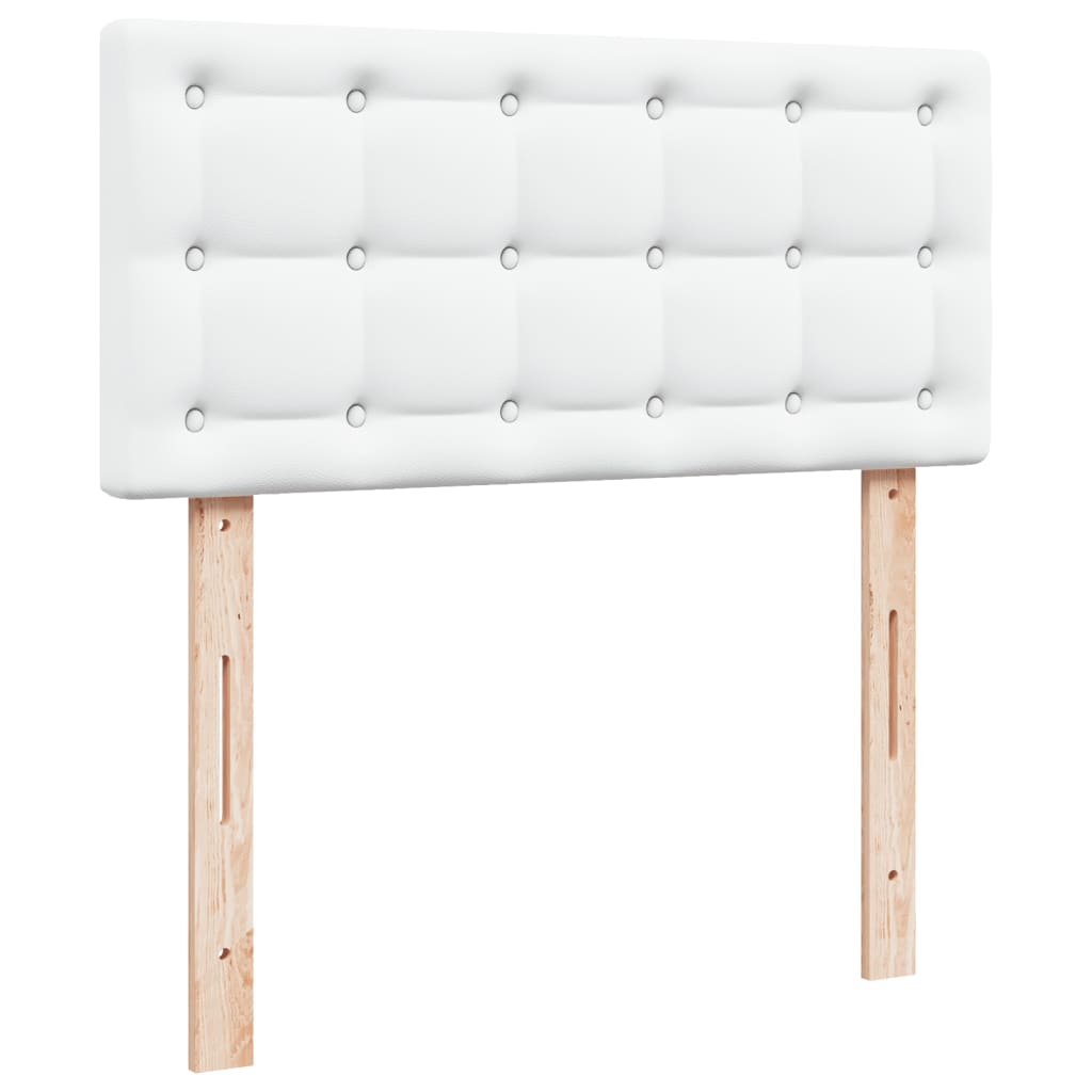 Sommier à lattes de lit avec matelas Blanc 100x200cm Similicuir - XIOS