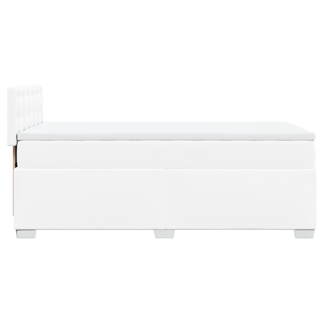 Sommier à lattes de lit avec matelas Blanc 100x200cm Similicuir - XIOS