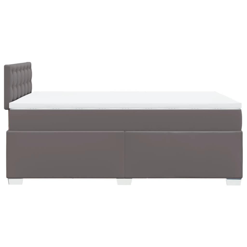 Sommier à lattes de lit avec matelas gris 120x190 cm similicuir - XIOS