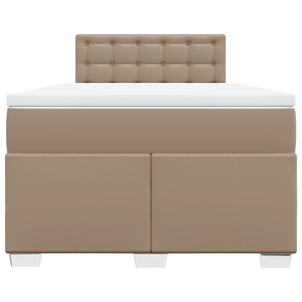 Sommier à lattes de lit matelas cappuccino 120x190cm similicuir - XIOS