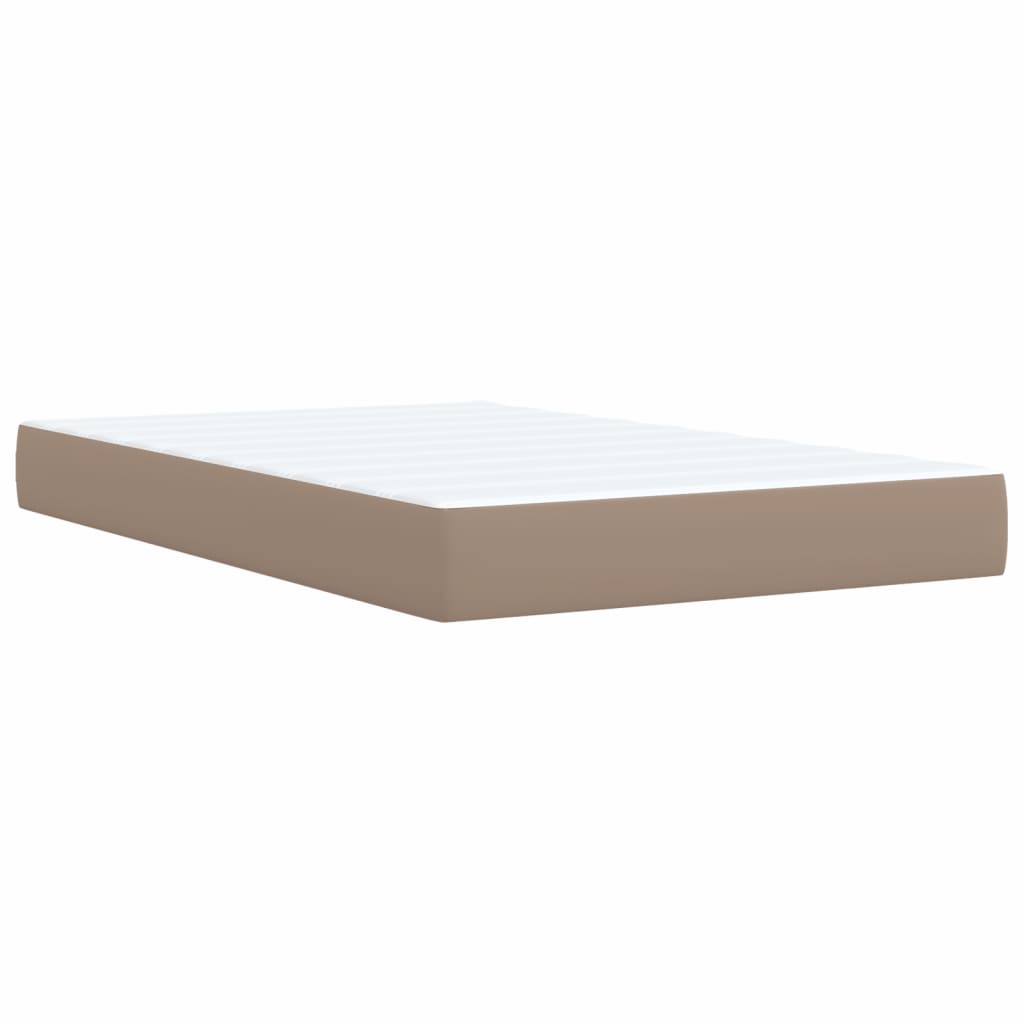 Sommier à lattes de lit matelas cappuccino 120x190cm similicuir - XIOS