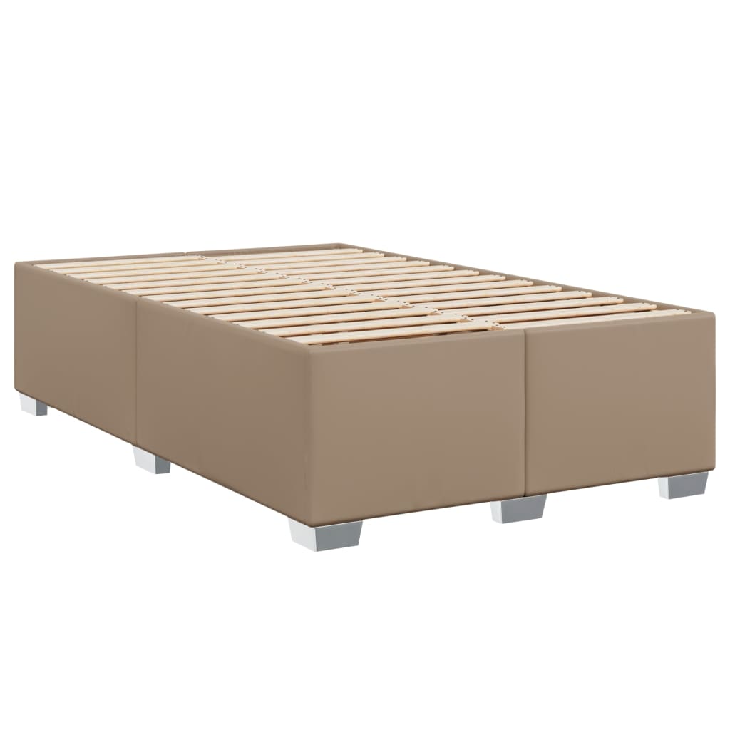 Sommier à lattes de lit matelas cappuccino 120x190cm similicuir - XIOS