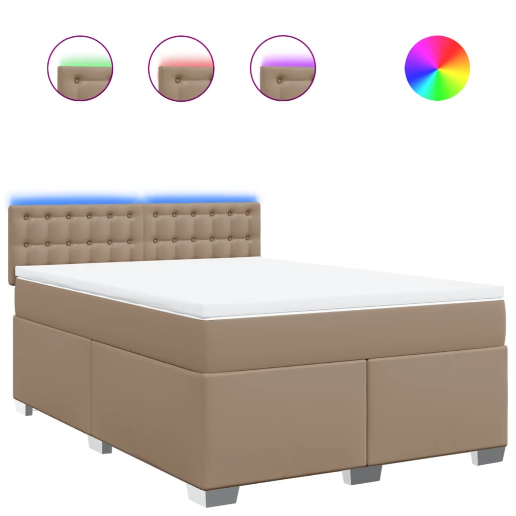 Sommier à lattes de lit avec matelas Cappuccino 140x190 cm - XIOS