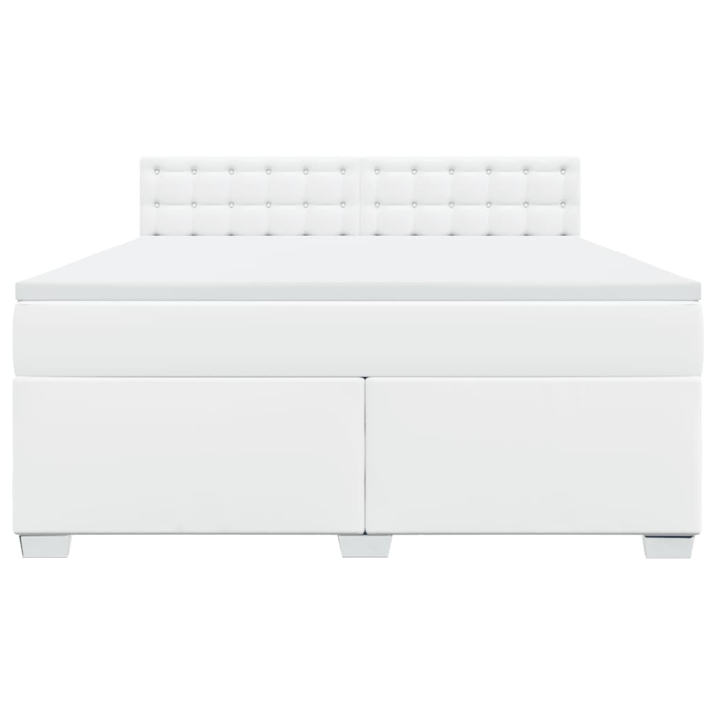 Sommier à lattes de lit avec matelas Blanc 180x200cm Similicuir - XIOS
