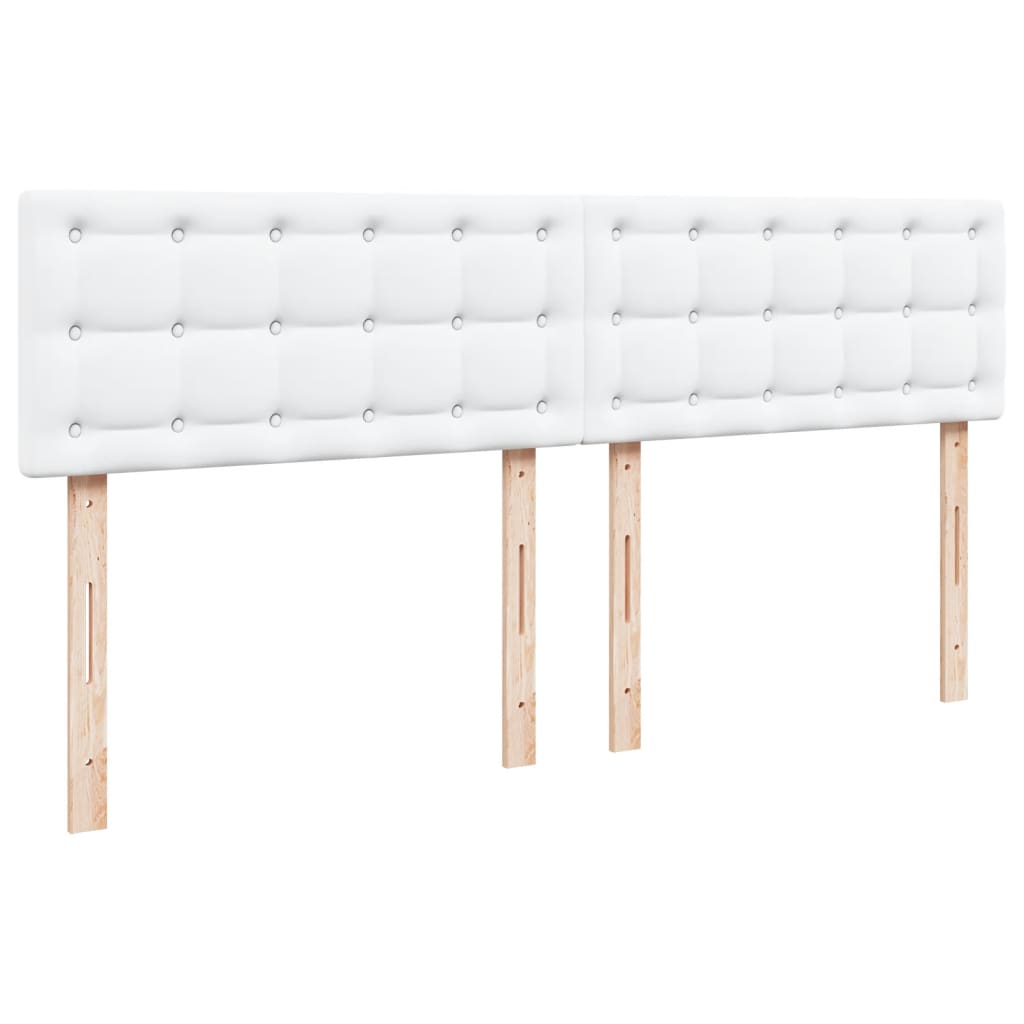 Sommier à lattes de lit avec matelas Blanc 180x200cm Similicuir - XIOS