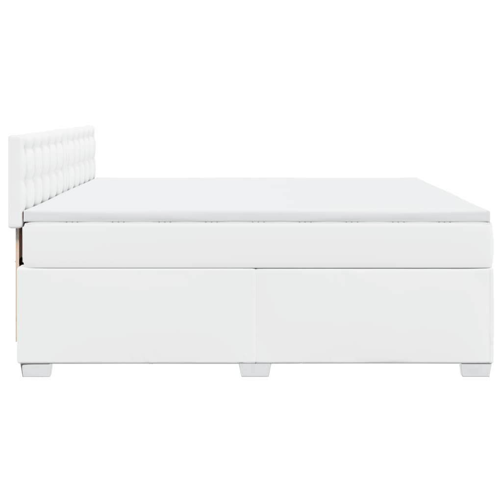 Sommier à lattes de lit avec matelas Blanc 180x200cm Similicuir - XIOS