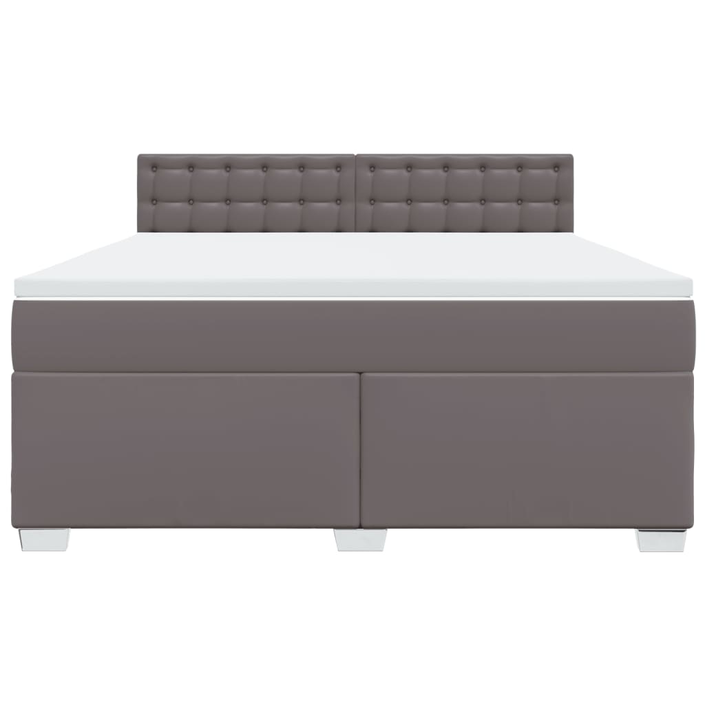 Sommier à lattes de lit avec matelas Gris 180x200 cm Similicuir - XIOS