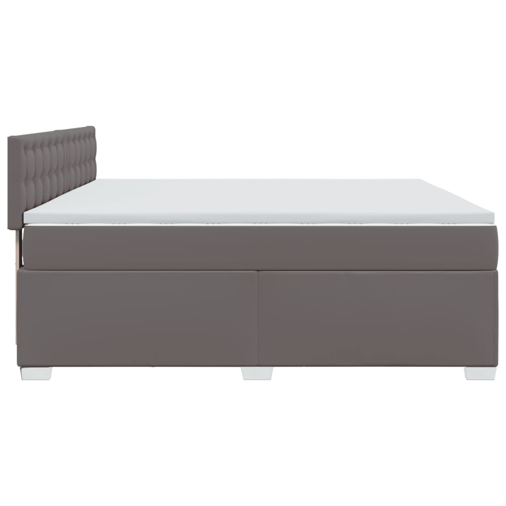 Sommier à lattes de lit avec matelas Gris 180x200 cm Similicuir - XIOS