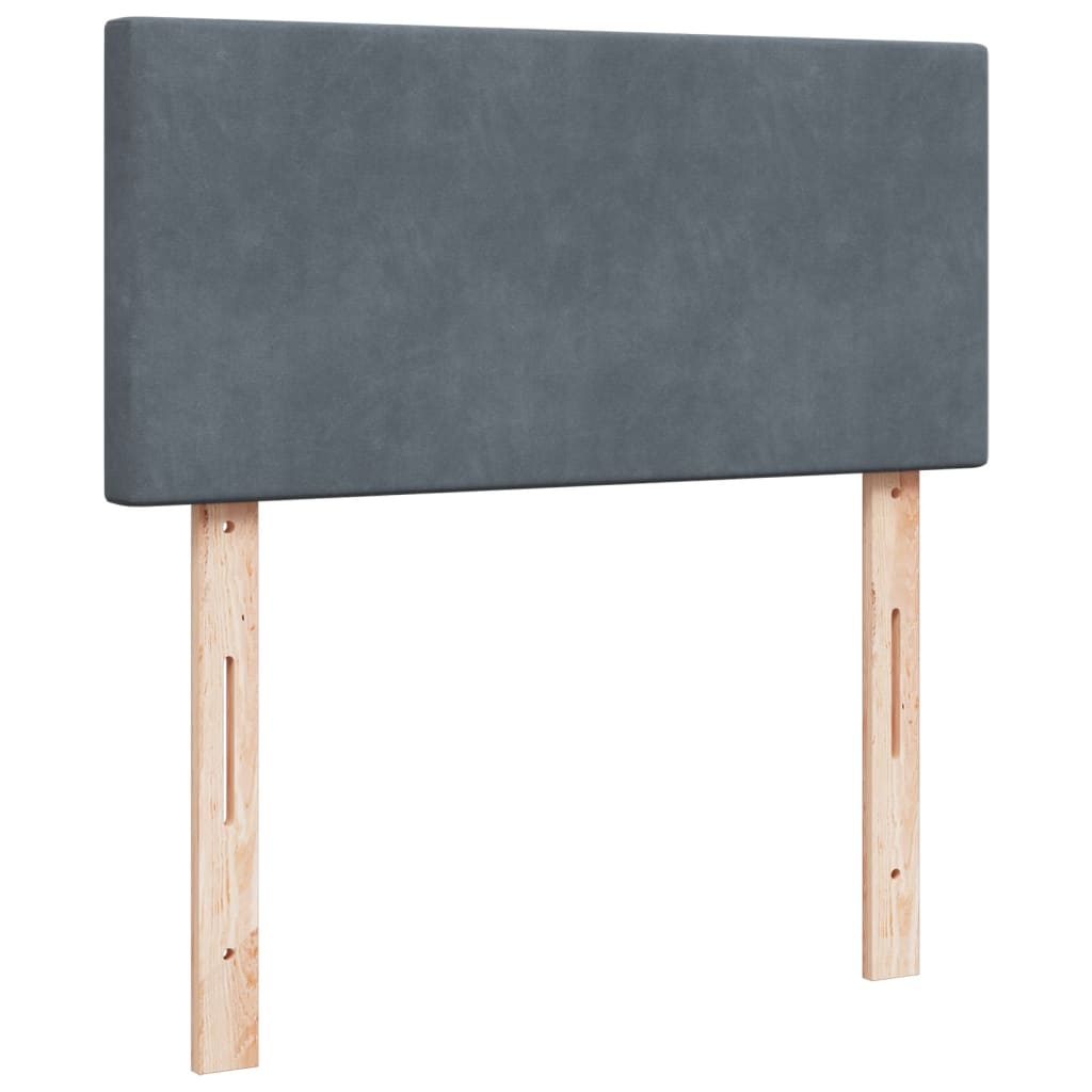 Sommier à lattes de lit et matelas Gris foncé 80x200 cm Velours - XIOS