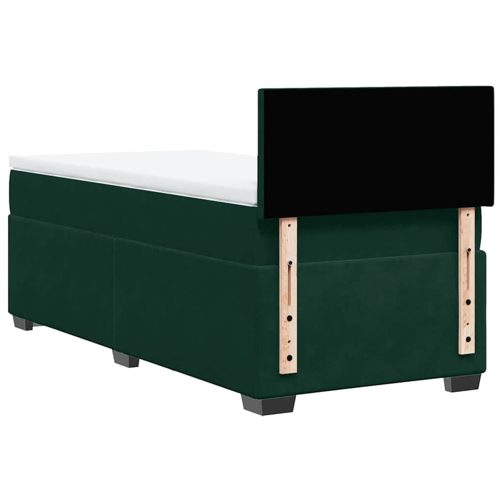 Sommier à lattes de lit et matelas Vert foncé 80x200 cm Velours - XIOS