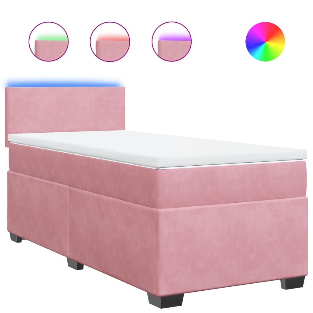 Sommier à lattes de lit et matelas Rose 80x200 cm Velours - XIOS