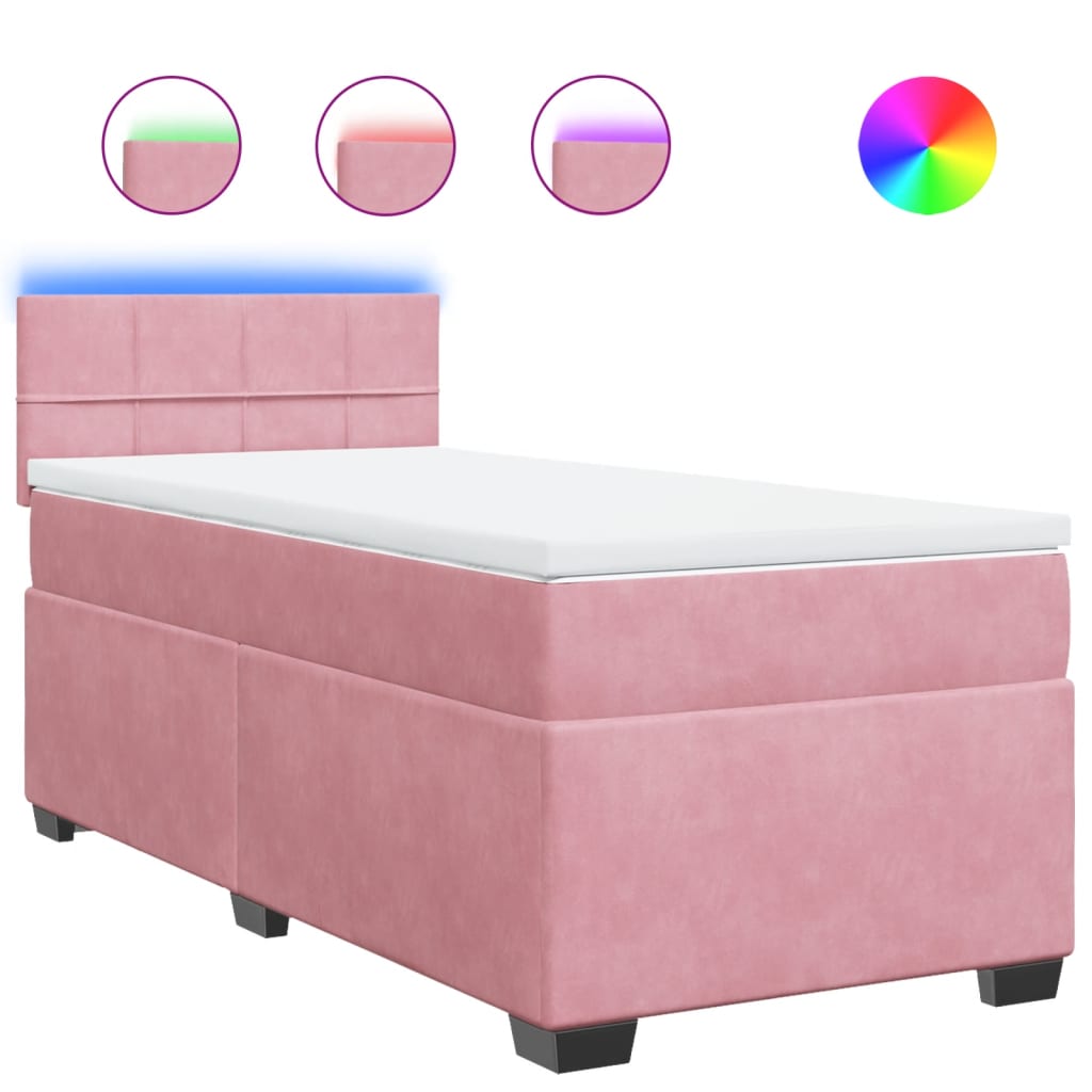 Sommier à lattes de lit et matelas Rose 80x200 cm Velours - XIOS