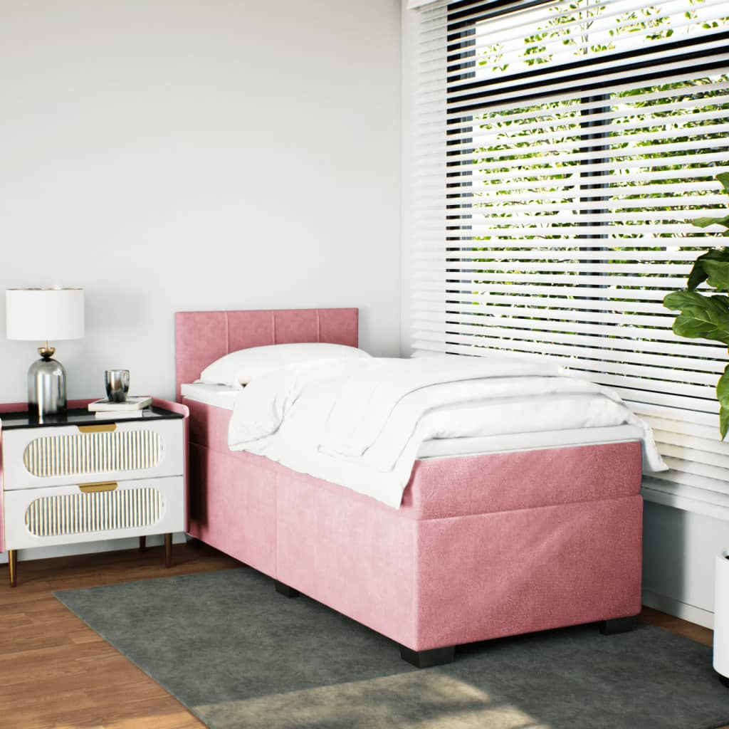 Sommier à lattes de lit et matelas Rose 80x200 cm Velours - XIOS
