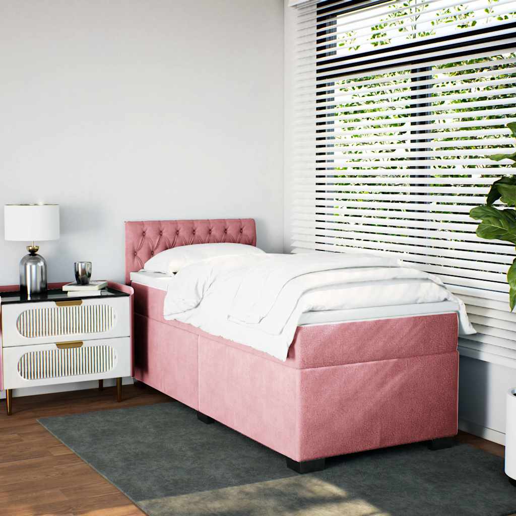 Sommier à lattes de lit et matelas Rose 80x200 cm Velours - XIOS
