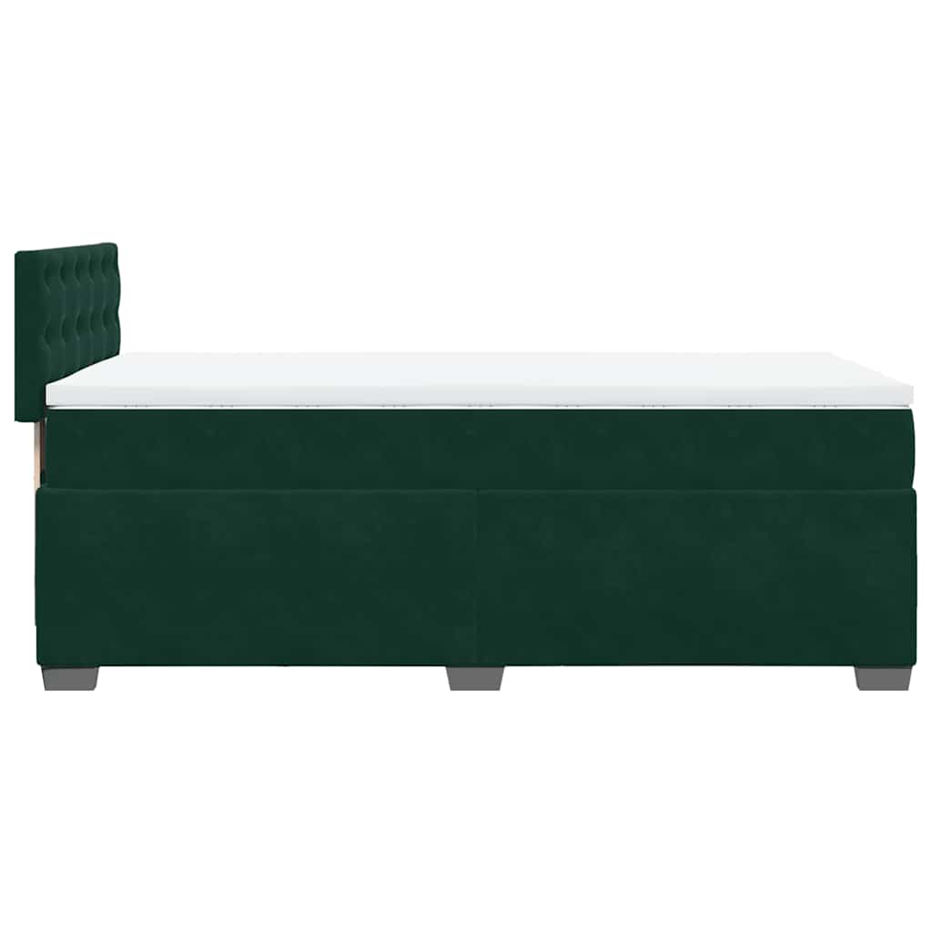 Sommier à lattes de lit et matelas Vert foncé 80x200 cm Velours - XIOS