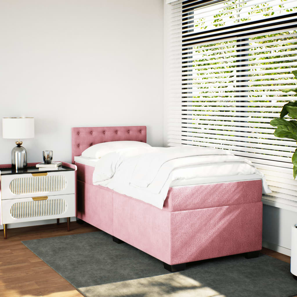 Sommier à lattes de lit et matelas Rose 80x200 cm Velours - XIOS