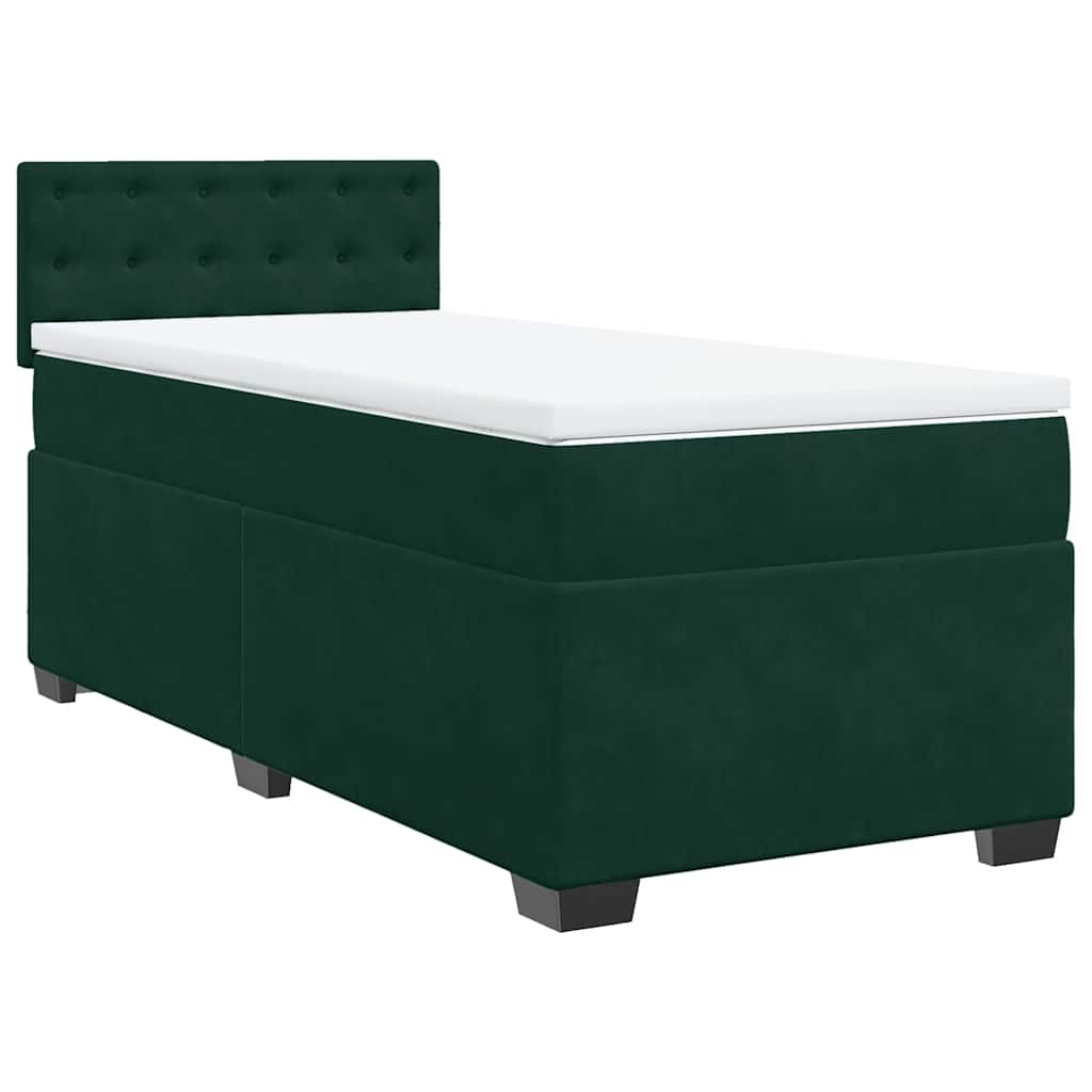 Sommier à lattes de lit avec matelas Vert foncé 90x190 cm - XIOS
