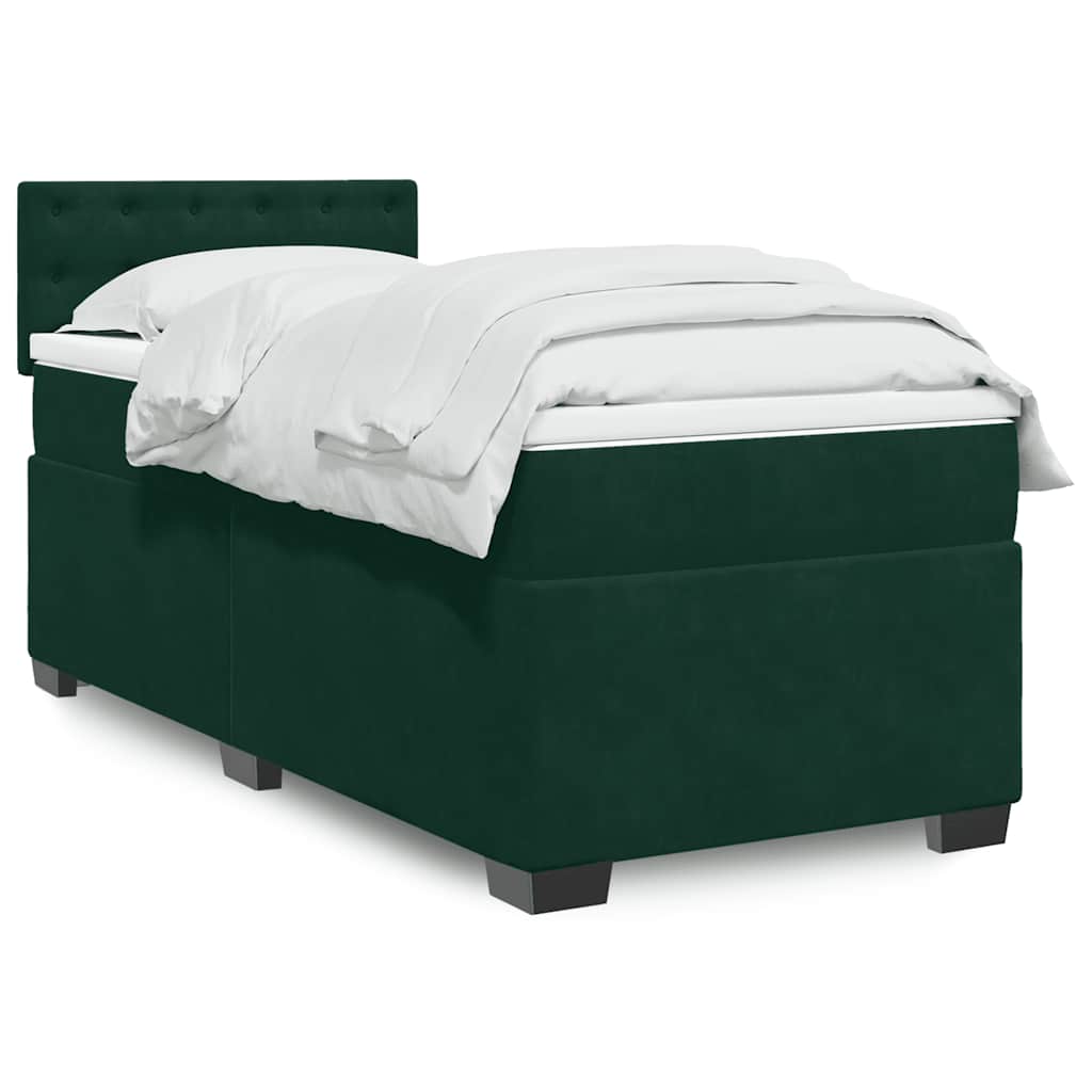 Sommier à lattes de lit avec matelas Vert foncé 90x190 cm - XIOS
