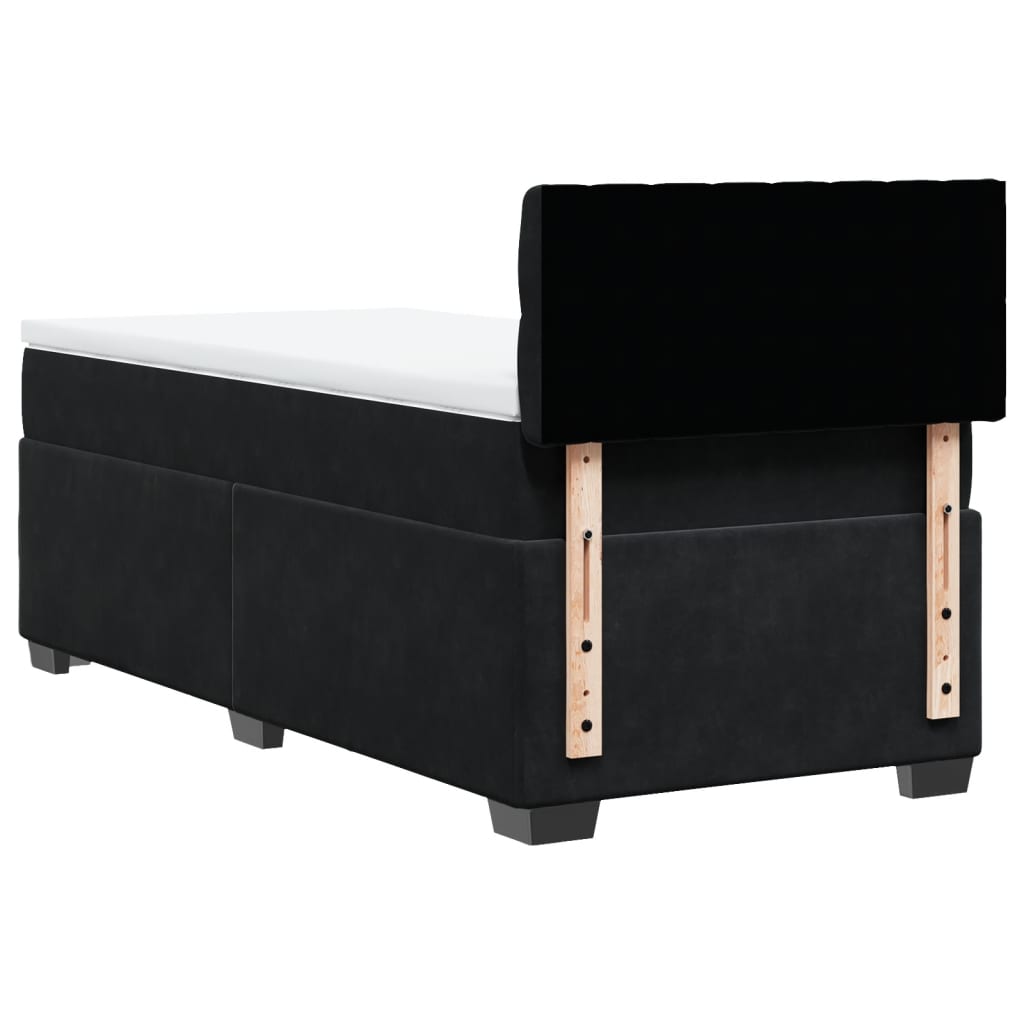 Sommier à lattes de lit avec matelas Noir 90x190 cm Velours - XIOS