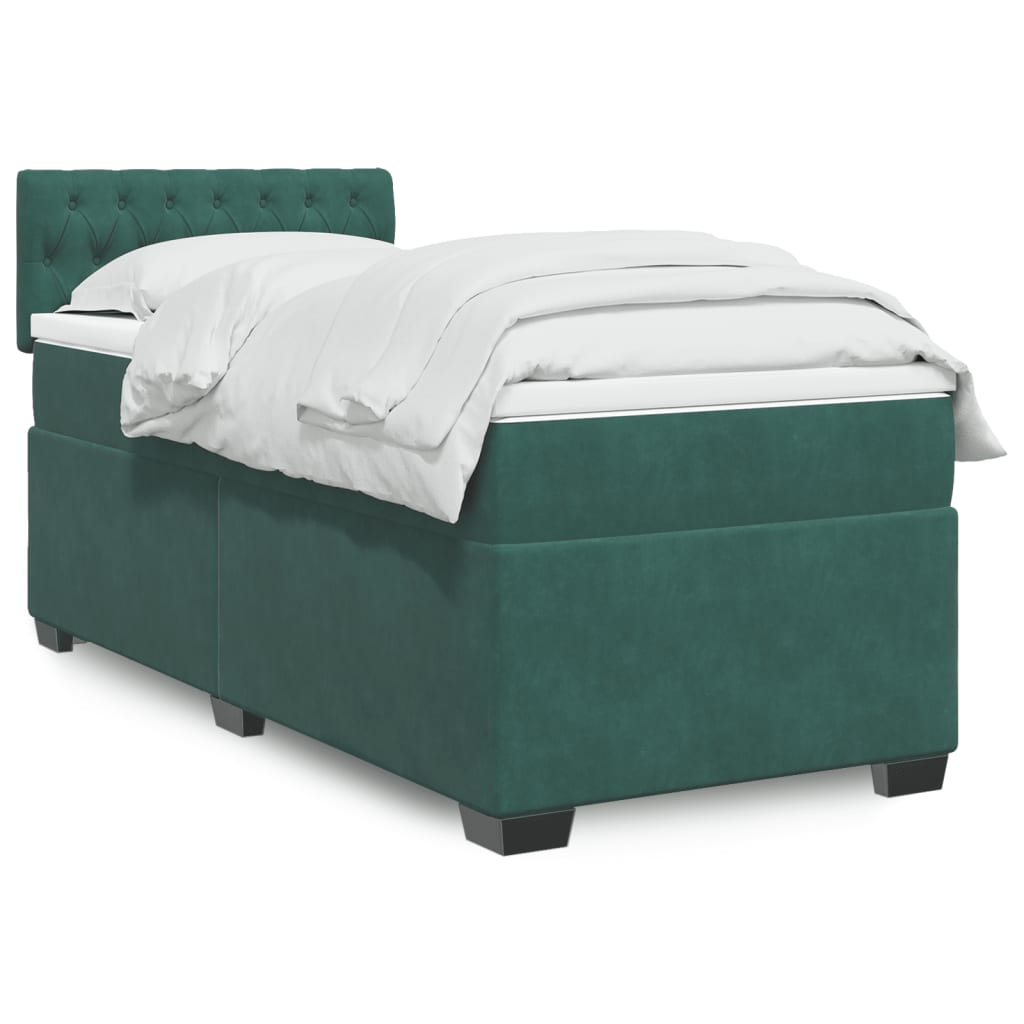 Sommier à lattes de lit avec matelas Vert foncé 90x190 cm - XIOS