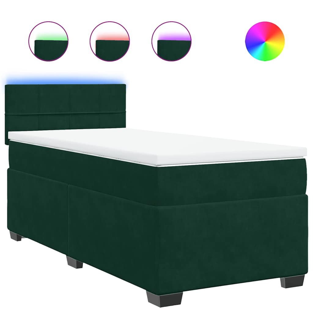 Sommier à lattes de lit avec matelas Vert foncé 90x190 cm - XIOS