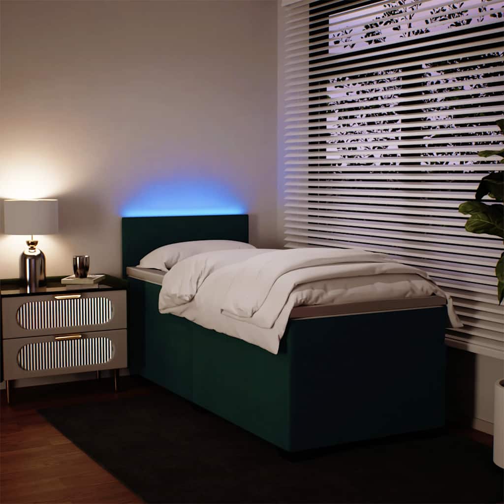 Sommier à lattes de lit avec matelas Vert foncé 90x200 cm - XIOS