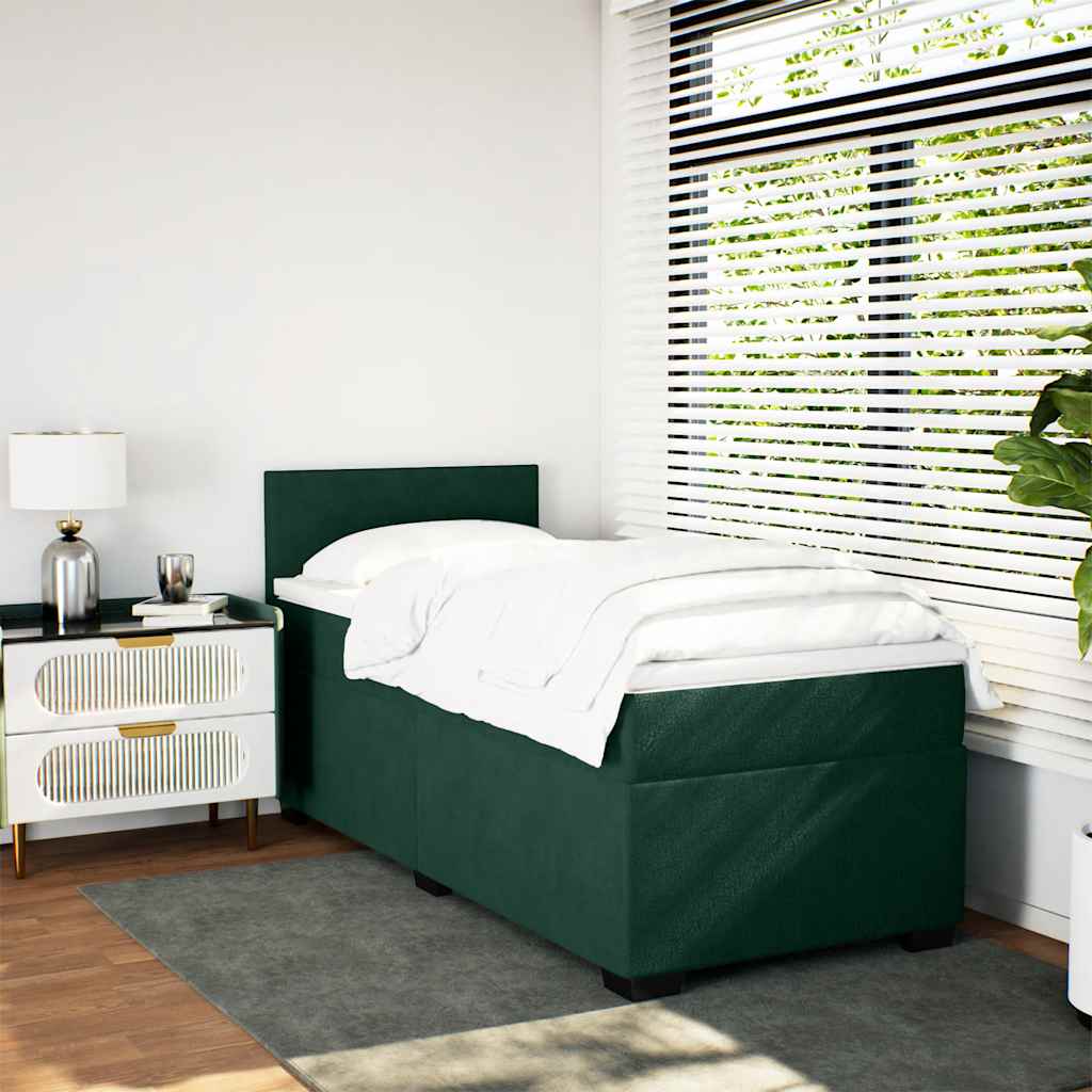 Sommier à lattes de lit avec matelas Vert foncé 90x200 cm - XIOS