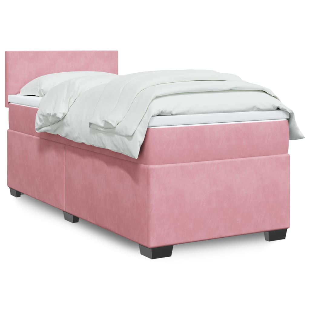 Sommier à lattes de lit avec matelas Rose 90x200 cm Velours - XIOS
