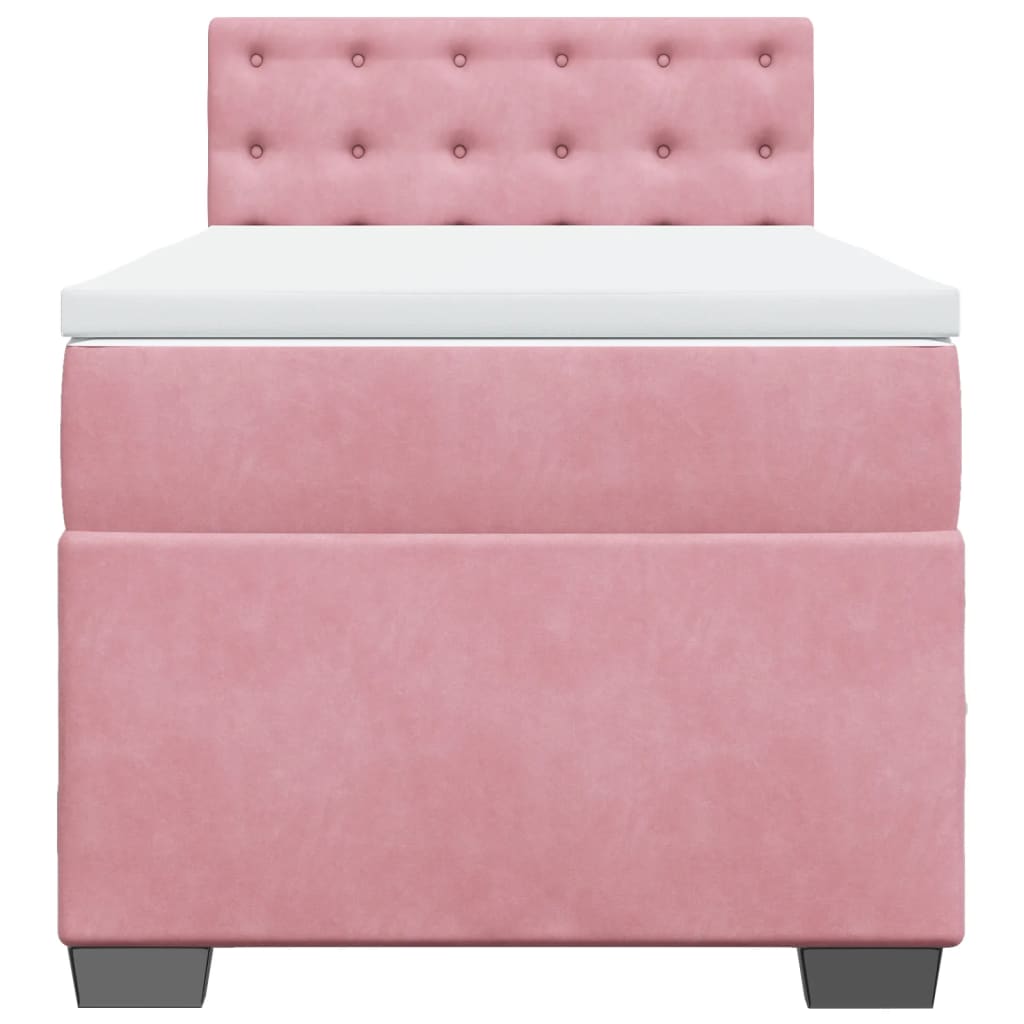 Sommier à lattes de lit avec matelas Rose 90x200 cm Velours - XIOS