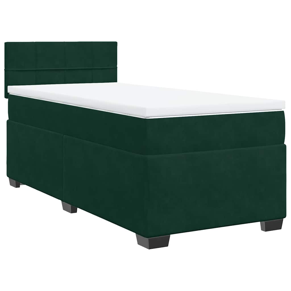 Sommier à lattes de lit avec matelas Vert foncé 90x200 cm - XIOS