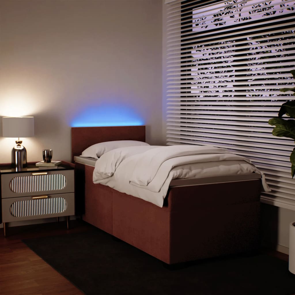 Sommier à lattes de lit avec matelas Rose 100x200 cm Velours - XIOS