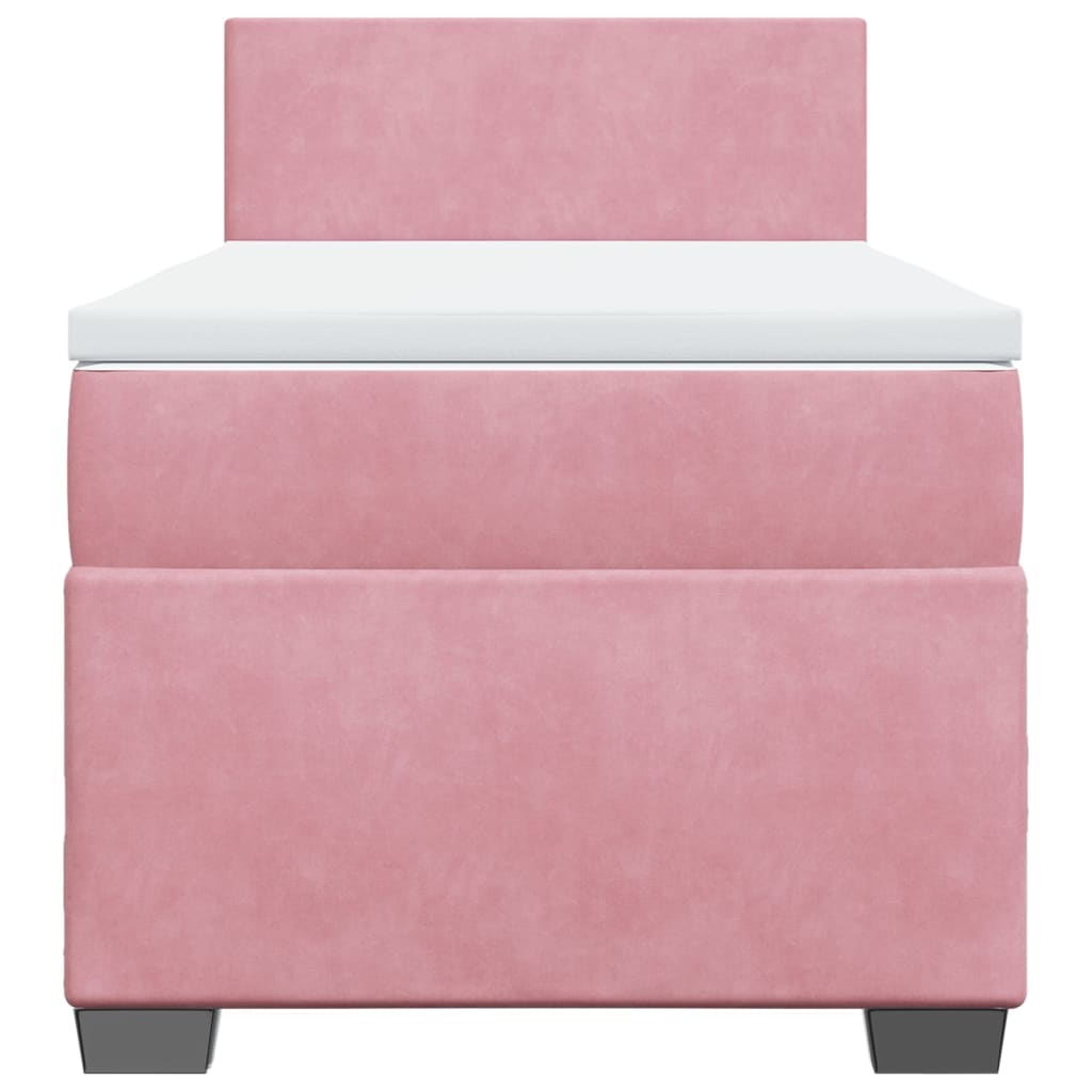 Sommier à lattes de lit avec matelas Rose 100x200 cm Velours - XIOS