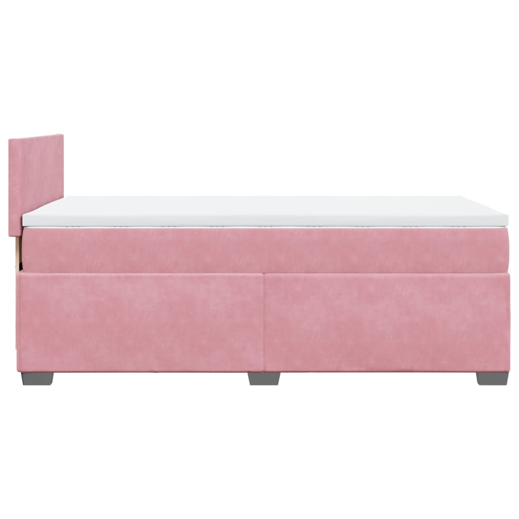 Sommier à lattes de lit avec matelas Rose 100x200 cm Velours - XIOS