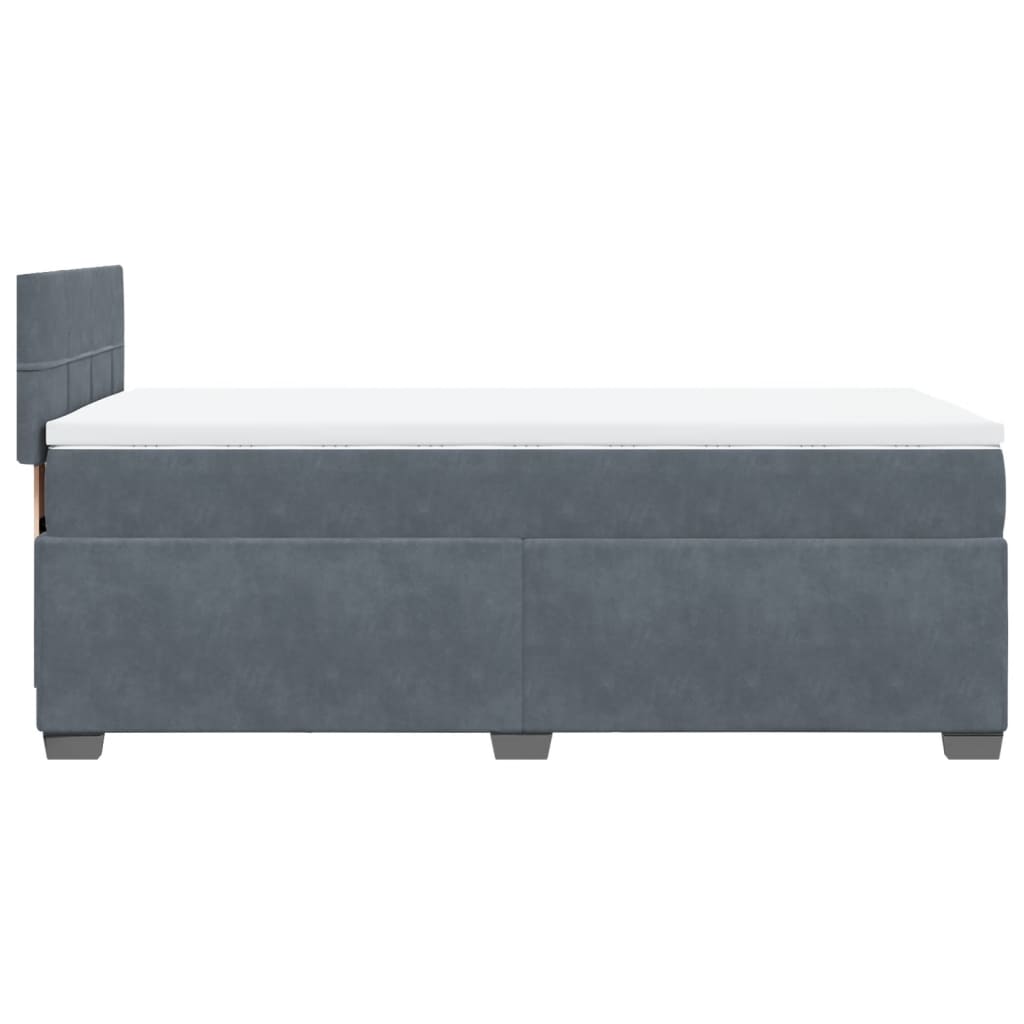Sommier à lattes de lit avec matelas Gris foncé 100x200 cm - XIOS