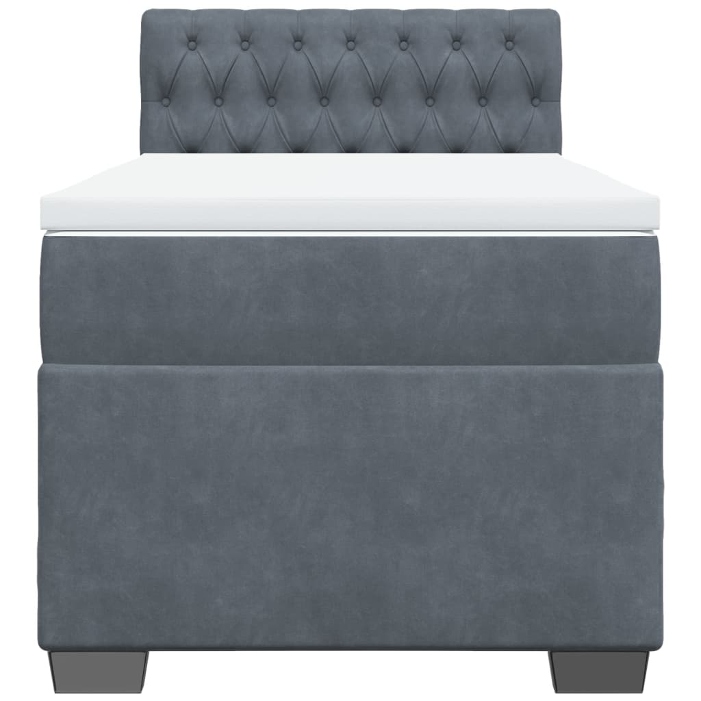 Sommier à lattes de lit avec matelas Gris foncé 100x200 cm - XIOS