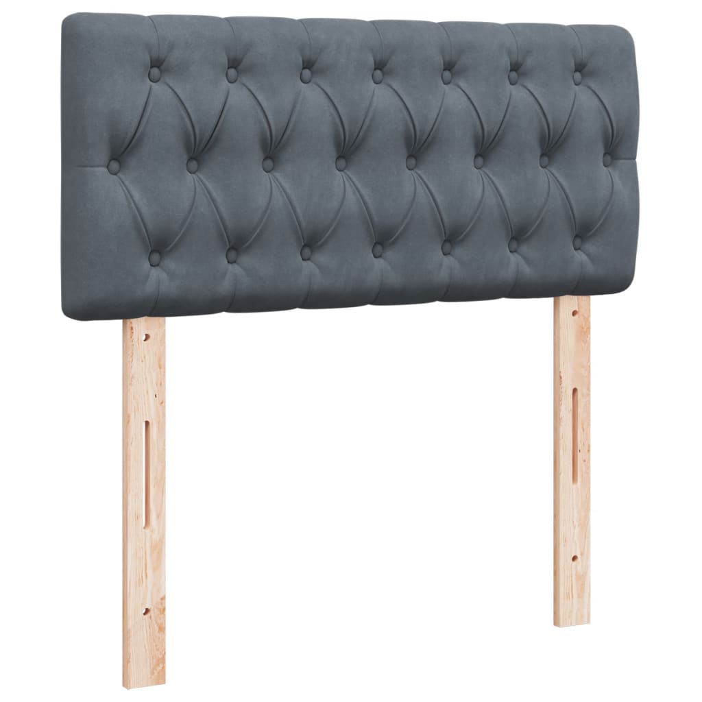 Sommier à lattes de lit avec matelas Gris foncé 100x200 cm - XIOS