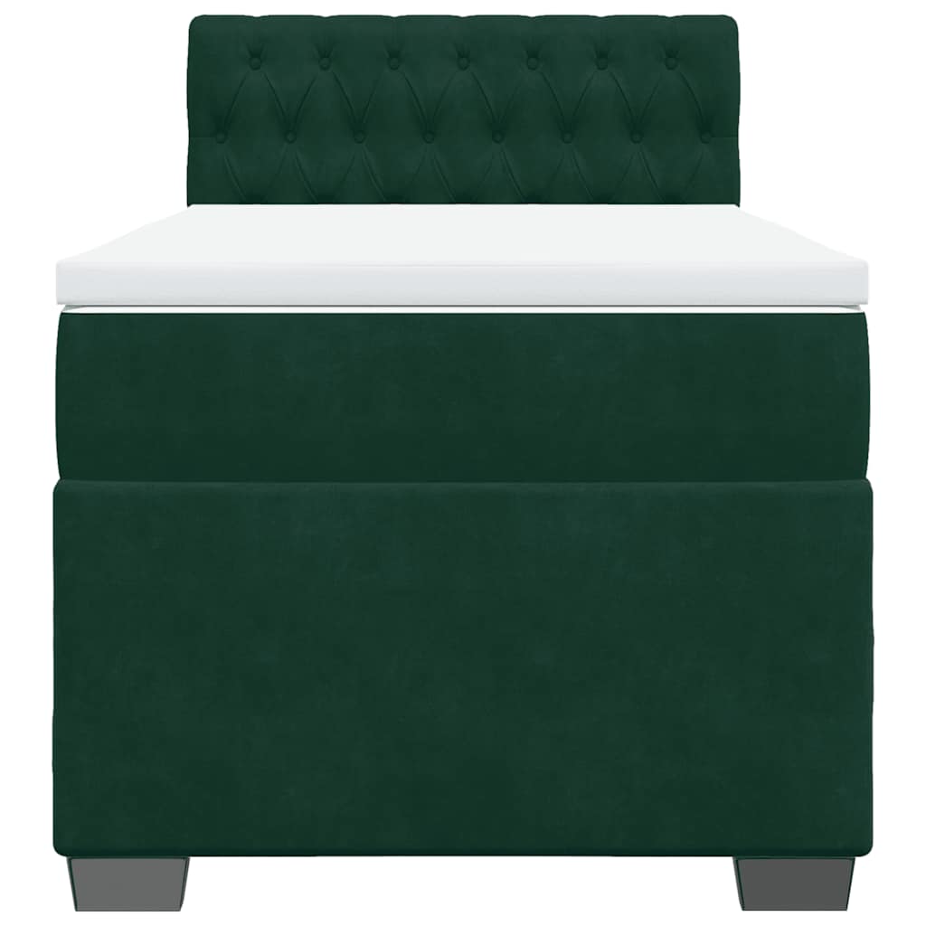 Sommier à lattes de lit avec matelas Vert foncé 100x200 cm - XIOS