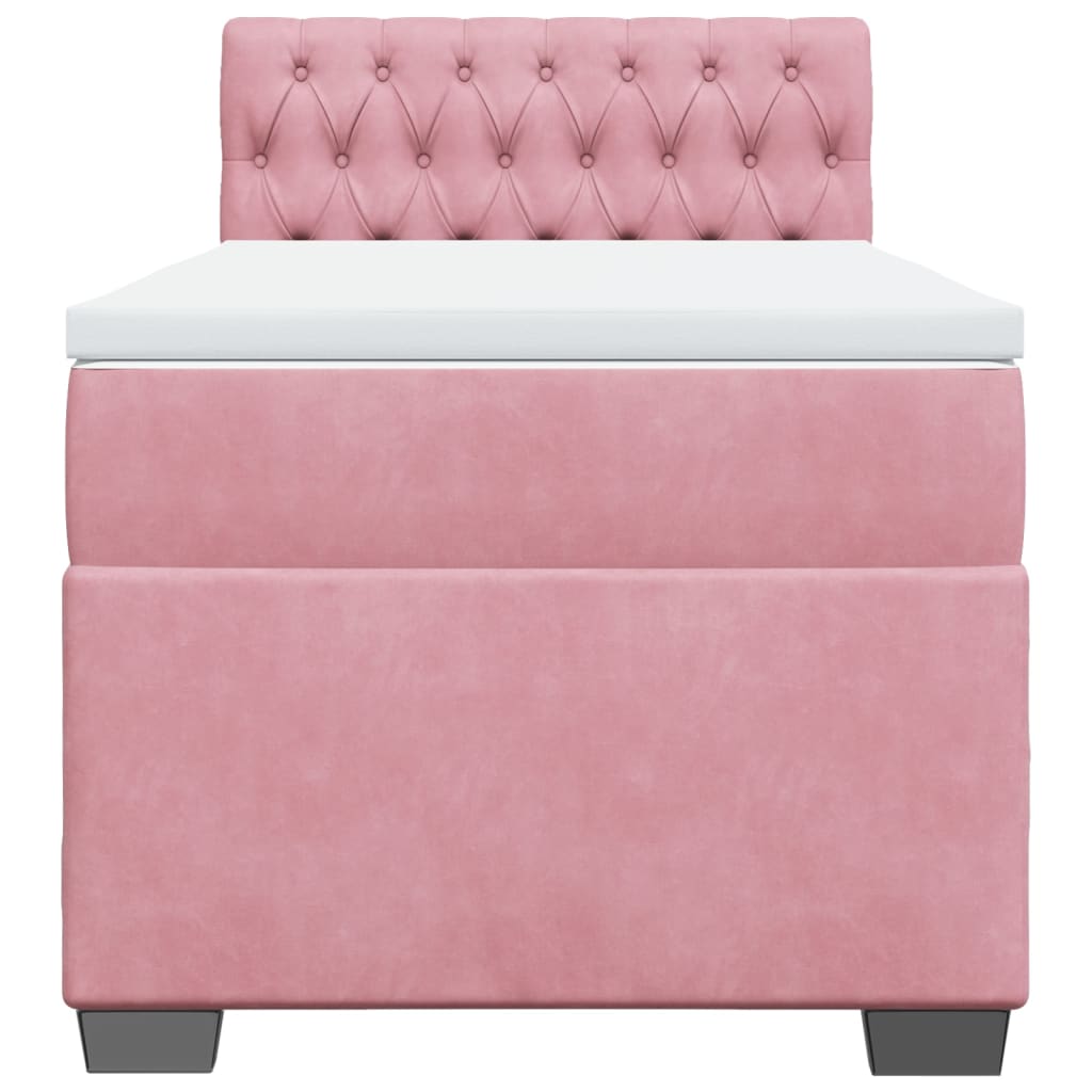 Sommier à lattes de lit avec matelas Rose 100x200 cm Velours - XIOS