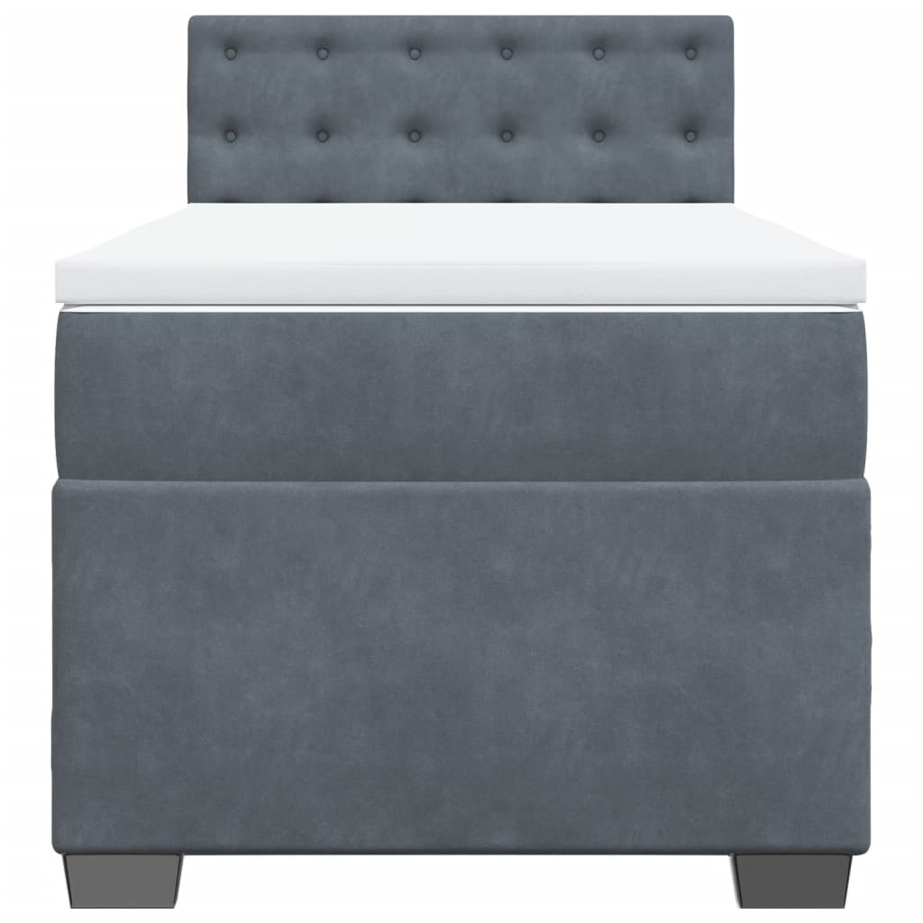 Sommier à lattes de lit avec matelas Gris foncé 100x200 cm - XIOS