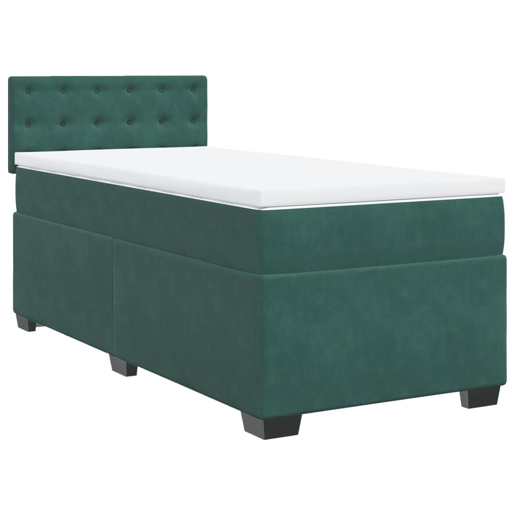 Sommier à lattes de lit avec matelas Vert foncé 100x200 cm - XIOS