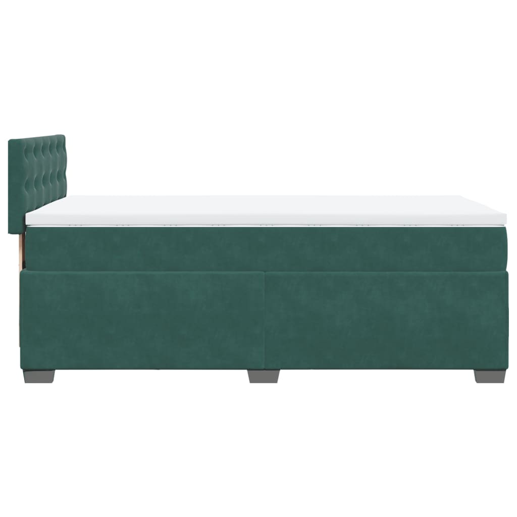 Sommier à lattes de lit avec matelas Vert foncé 100x200 cm - XIOS