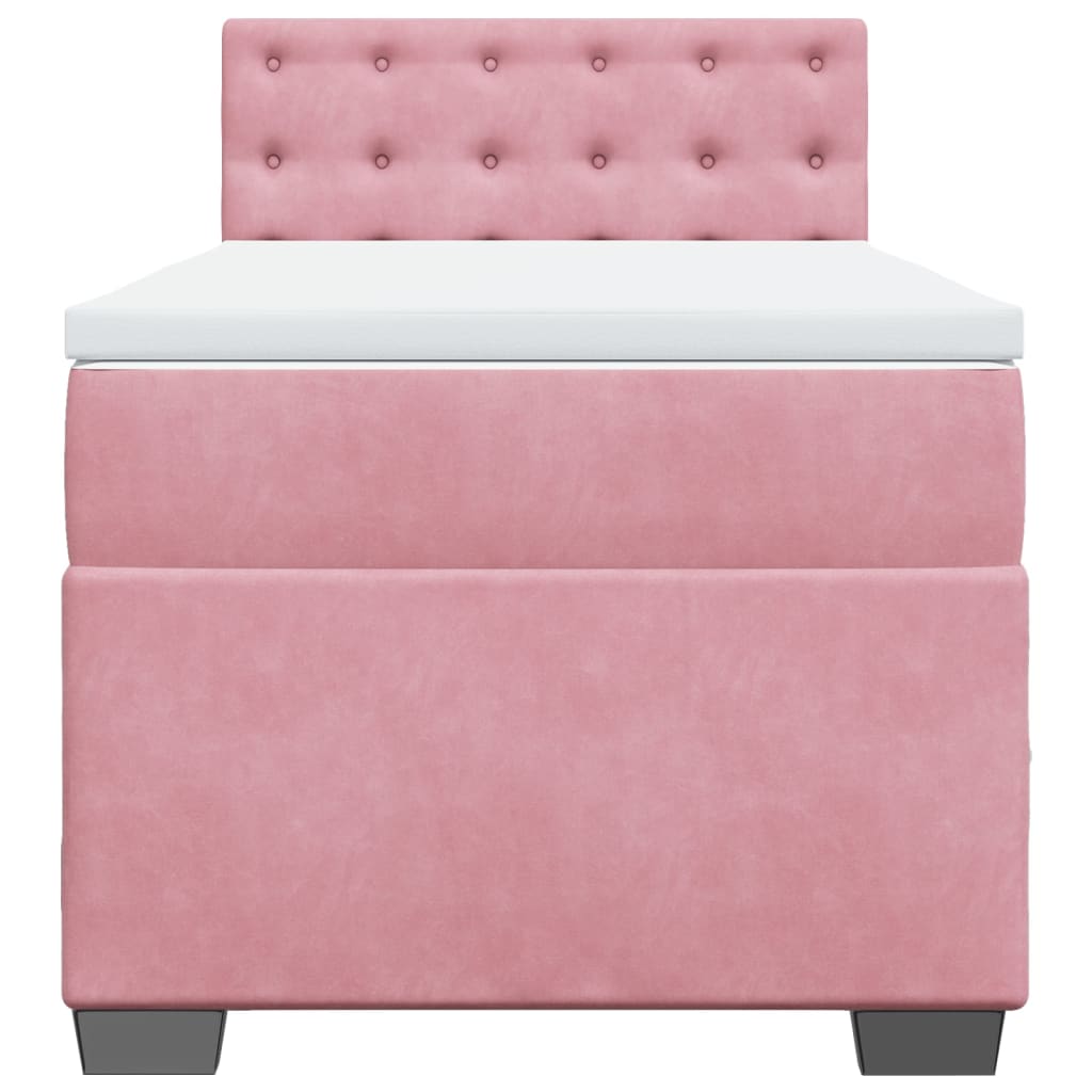 Sommier à lattes de lit avec matelas Rose 100x200 cm Velours - XIOS