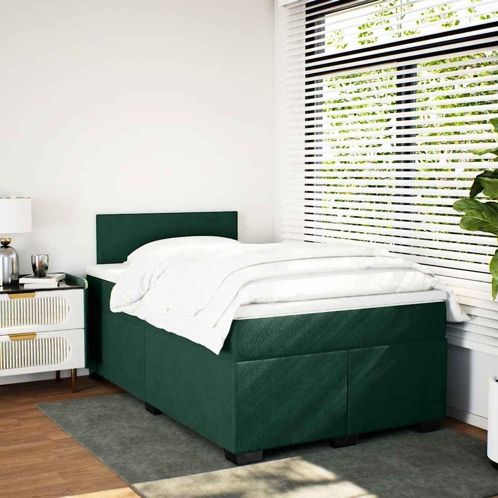Sommier à lattes de lit avec matelas vert foncé 120x190 cm - XIOS